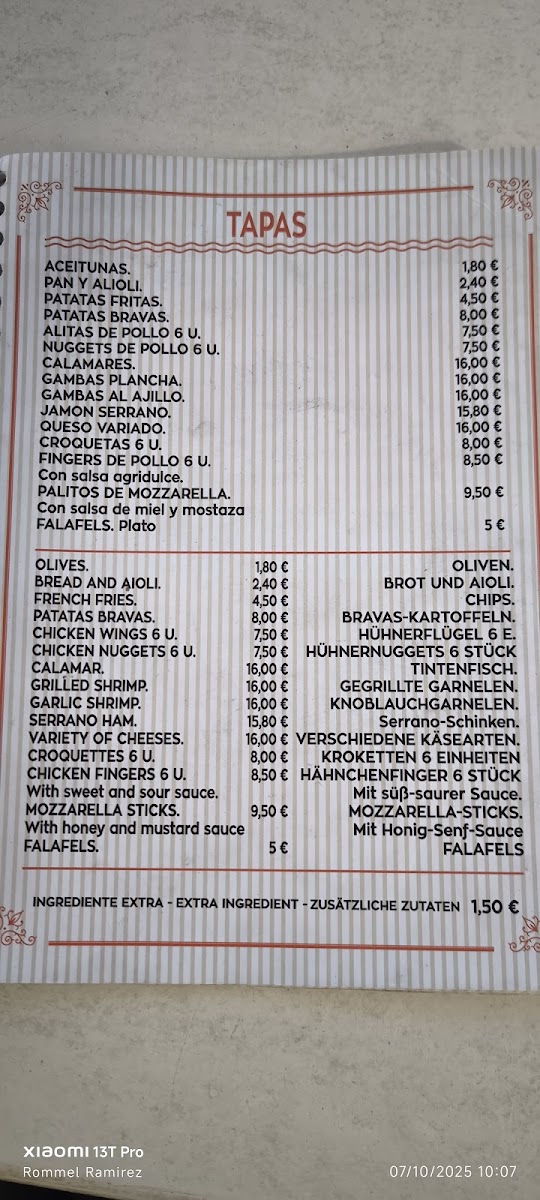 Casa de la Pizza Menu - Image 5